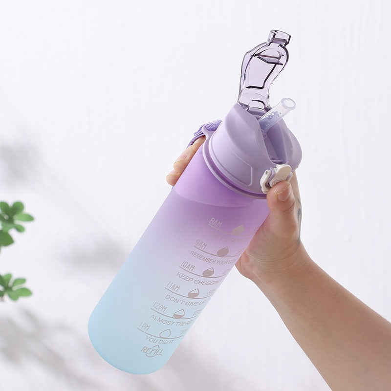 Kids' 900ml Straw Water Bottle