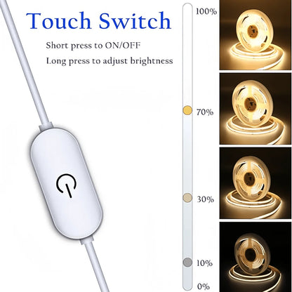 5V USB LED COB Touch Dimmer Lichtleiste - Flexibles Diodenband