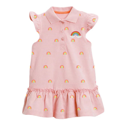 Strawberry Pink Polo Dress for Girls