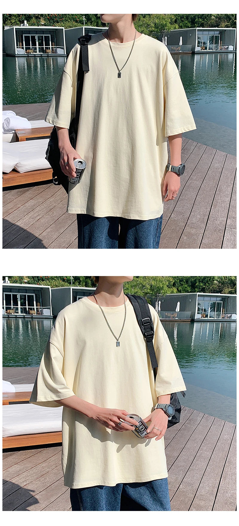 Men's Oversized Short Seleve Y2K Casual Cotton Tees