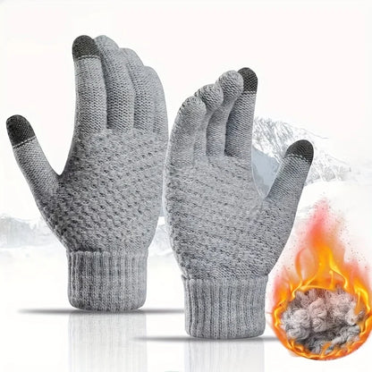Winter Warm Knit Gloves – Touchscreen Compatible