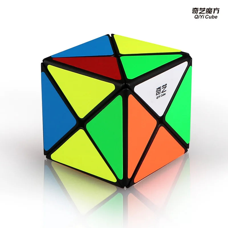 QiYi Dino Cube 3X3 Magic Speed ​​Cube - Jouet de puzzle professionnel sans autocollant pour enfants