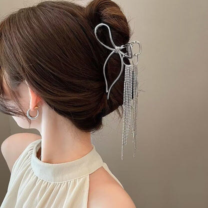 Retro Rhinestone Tassel Hairpin