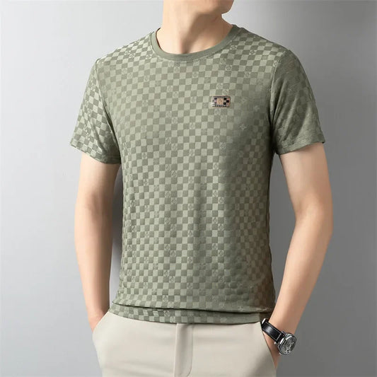 Kurzärmliges, bedrucktes T-Shirt-Oberteil für Herren