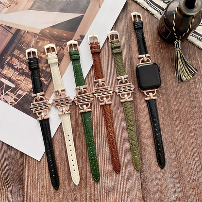 Luxury Slim Leather Apple Watch Band