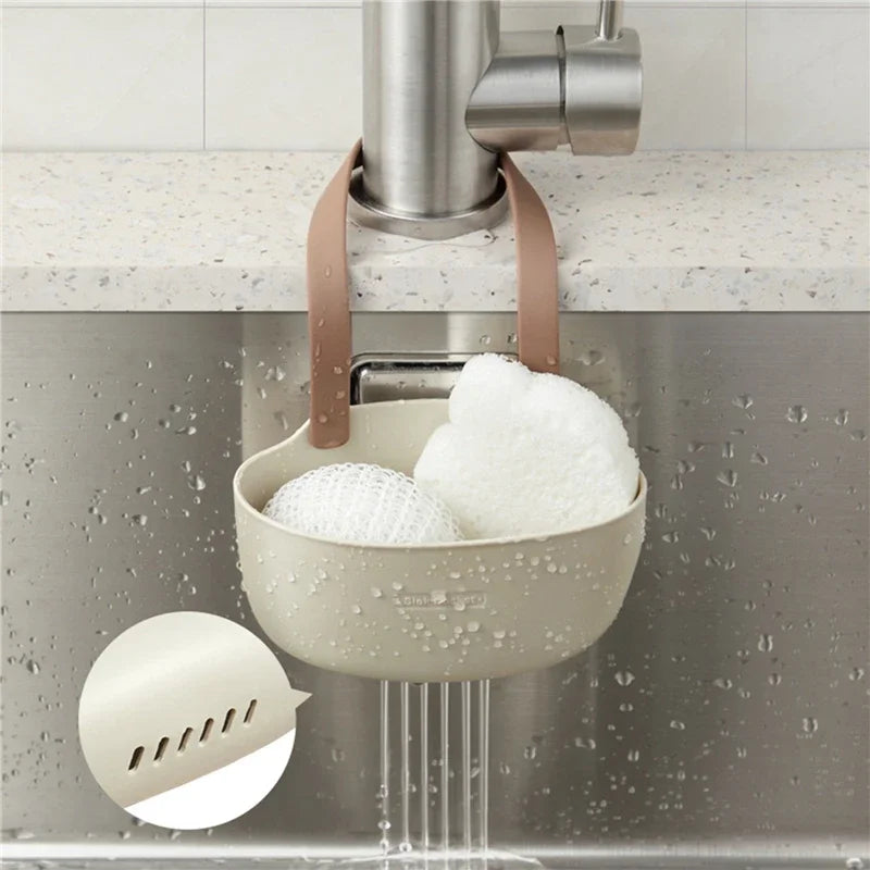 hanging kitchen sink sponge & drain basket, kitchen sink organizer, hanging sponge holder, sink drain basket, kitchen sink storage, sponge and scrubber holder, hanging sink basket, kitchen sink caddy, sink organizer basket, sponge rack for kitchen sink