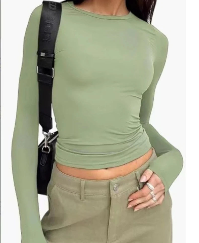 Y2K Long Sleeve Slim T-Shirts