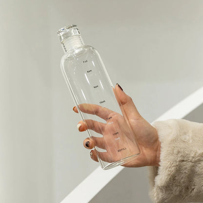 Sport Anti Drop Plastic Time Marker Water Bottle