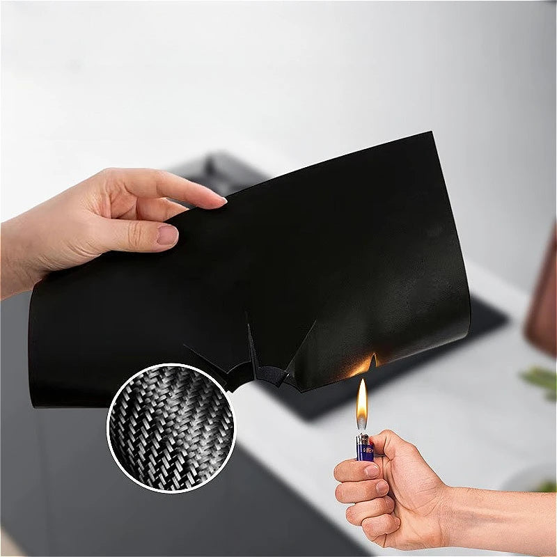 gas stove protection mat, oil-proof stove cover, high temperature resistant stove mat, kitchen stove protector, reusable gas stove liner, non-stick stove protection pad, heat resistant stove mat, easy clean stove cover, gas stove oil-proof mat, durable kitchen stove protector