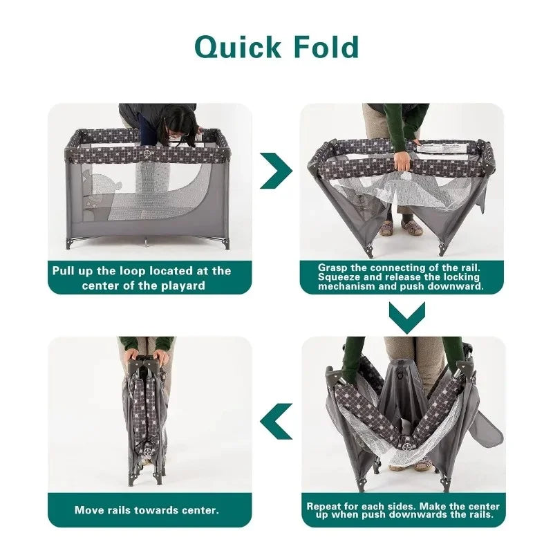 portable play yard with bassinet, baby play yard with bassinet, foldable play yard with bassinet, infant play yard with bassinet, travel play yard with bassinet, lightweight play yard with bassinet, portable baby crib with bassinet, playpen with bassinet, baby sleep play yard with bassinet, multifunctional play yard with bassinet