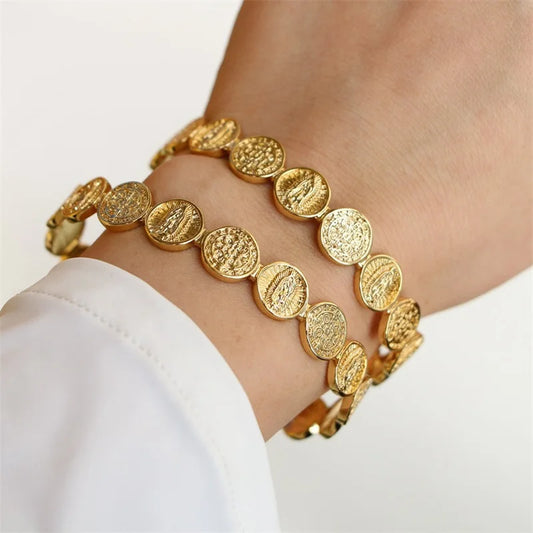 Gold-Plated Stainless Steel Bracelet for Women