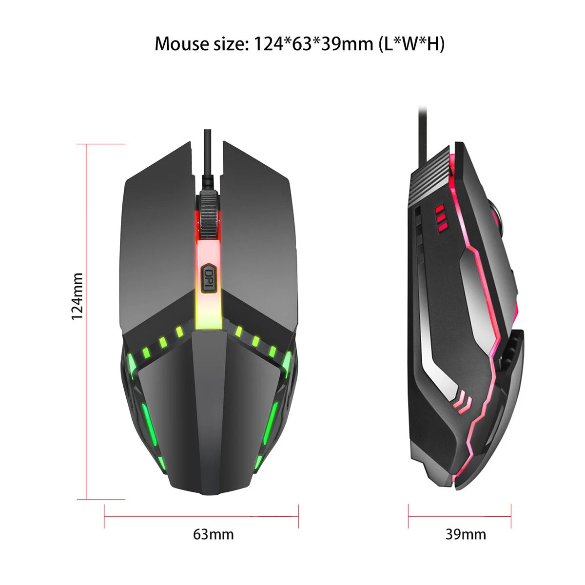 led luminous backlit usb wired gaming mouse, multifunction gaming mouse, wired gaming mouse with led lights, usb backlit gaming mouse, ergonomic gaming mouse wired, high precision gaming mouse, led usb wired mouse for pc, backlit multifunction gaming mouse, durable wired gaming mouse, optical wired gaming mouse