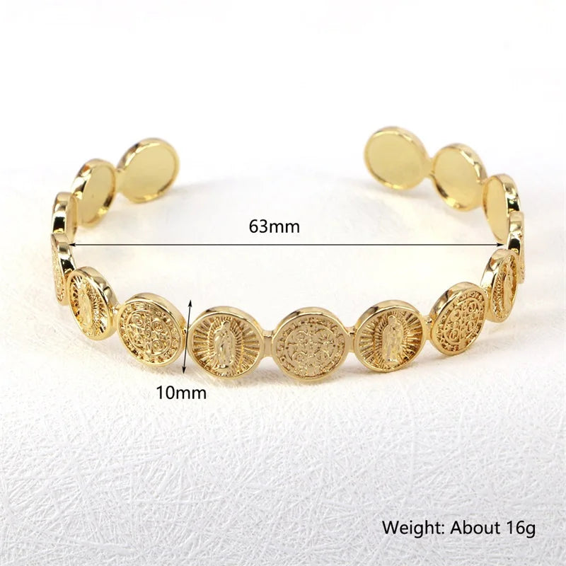 Bracelet en acier inoxydable plaqué or pour femme