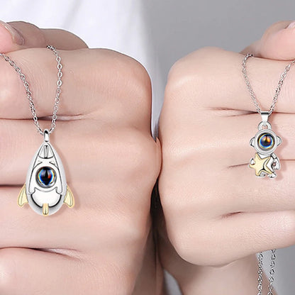 Collier pendentif couple - Collier d'épissure de cœur avec électrocardiogramme magnétique pour amoureux