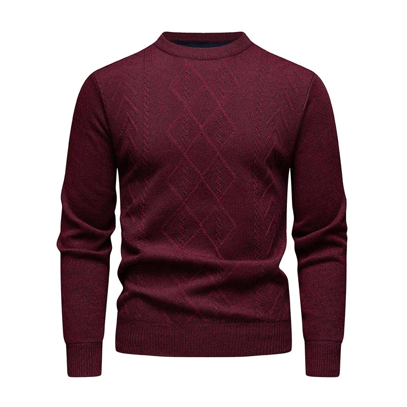 Versatile Men's Knit Pullover Sweater