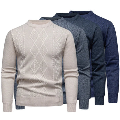 Versatile Men's Knit Pullover Sweater