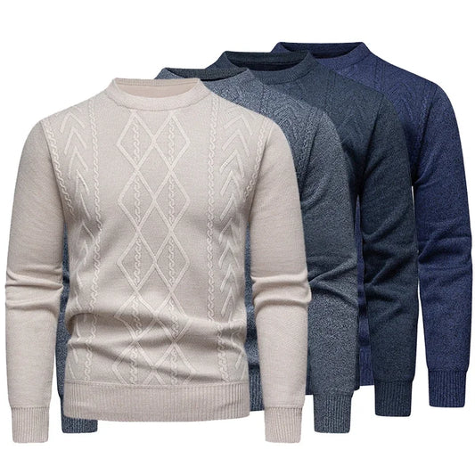 Versatile Men's Knit Pullover Sweater