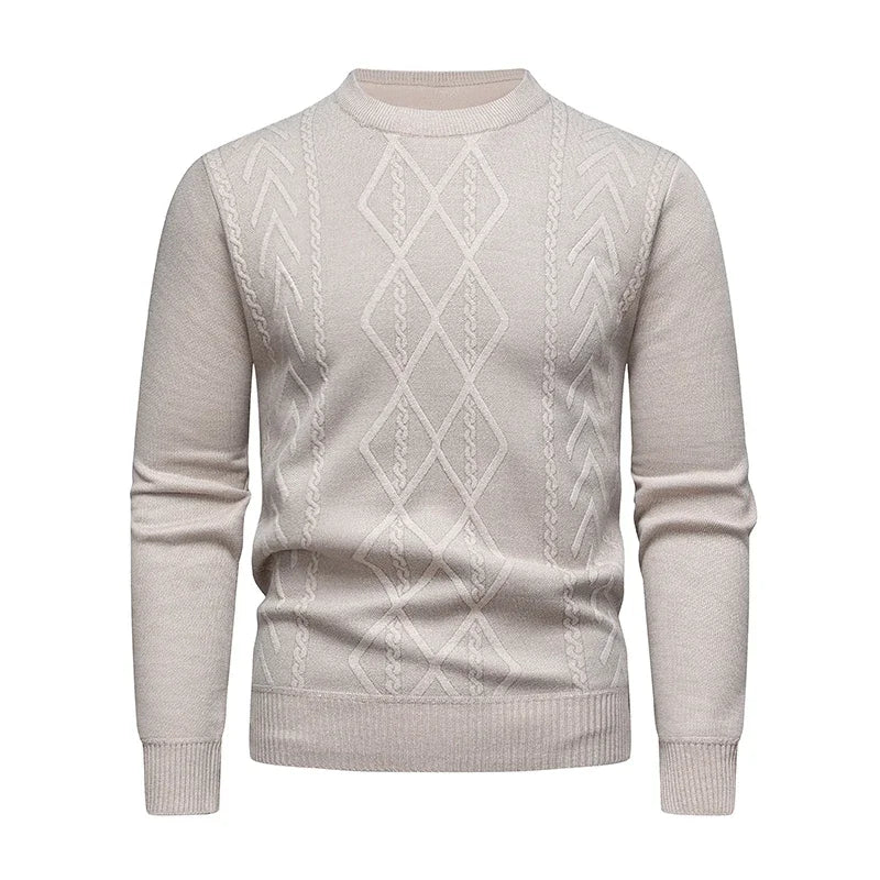Versatile Men's Knit Pullover Sweater