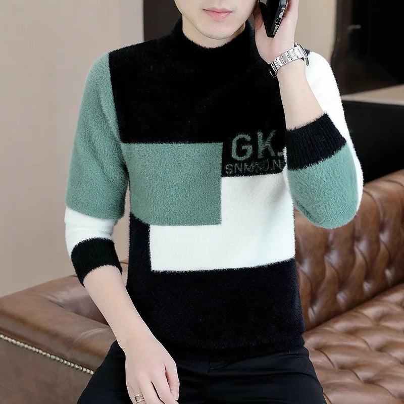 Winterlicher Herren-Strickpullover