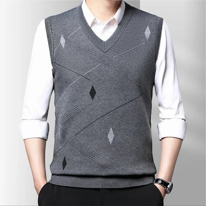 Winter Warm Thickened Men's Sweater Vest Tank Top