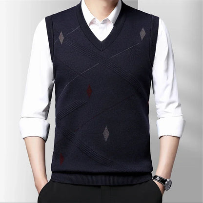 Winter Warm Thickened Men's Sweater Vest Tank Top