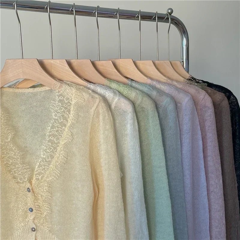 Women's Single Breasted Embroidered Cardigan Sweater