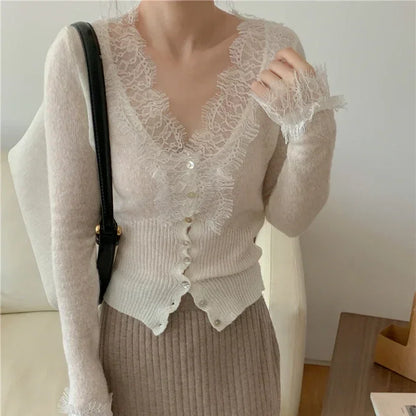 Women's Single Breasted Embroidered Cardigan Sweater