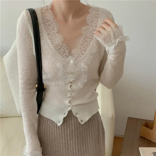 Women's Single Breasted Embroidered Cardigan Sweater