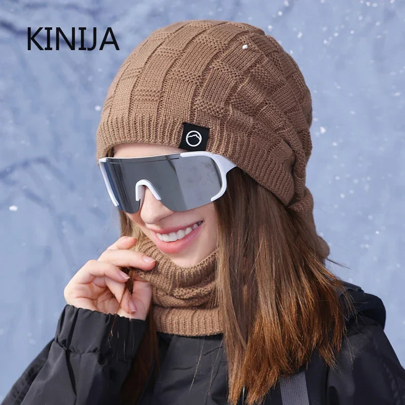 unisex thermal fleece knitted balaclava, wool neck warmer scarf cap, thermal fleece balaclava mask, unisex winter face cover, knitted wool balaclava cap, thermal neck warmer for men and women, unisex fleece scarf cap, warm knitted winter balaclava, wool thermal face mask, unisex outdoor winter neck warmer