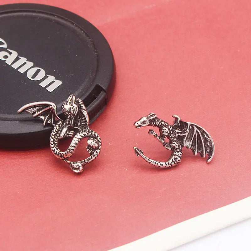 Stylish Asymmetric Feilongtian Retro Earrings Man Women