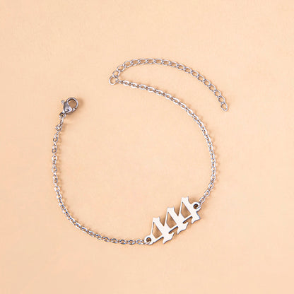 444 Stainless Steel Chain Bracelet for Women