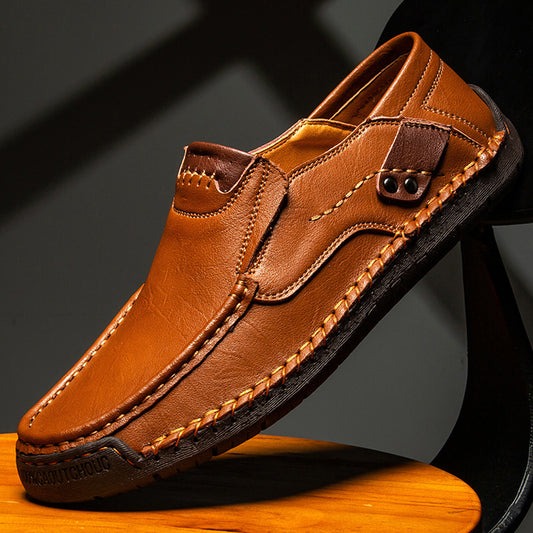 Chaussures à semelle souple en cuir pour hommes