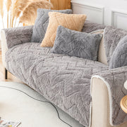 Winter Plush Sofa Cover - Cozy Elegance