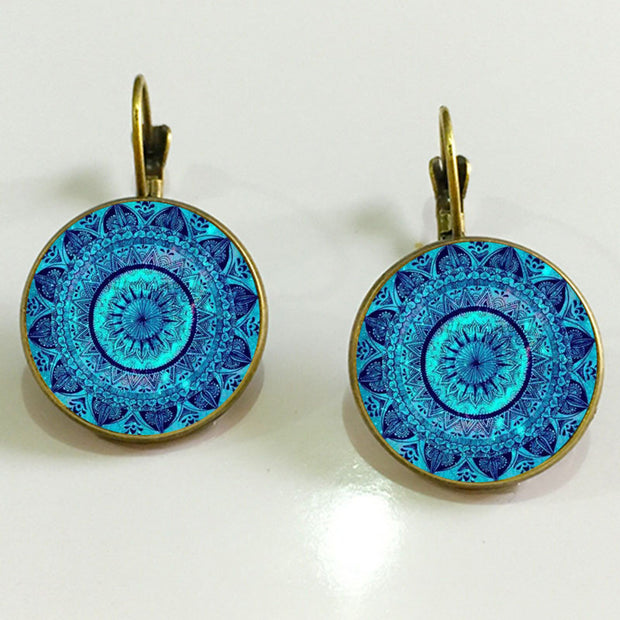 Boho Mandala Earrings - Yoga Amulet Charm for Women