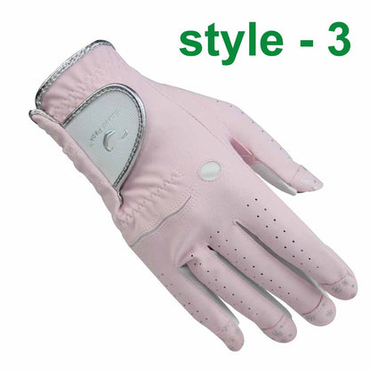 Breathable PU Golf Fingerless Gloves