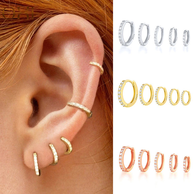 Zircon Gang Drill Earrings - Chic Style