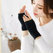 Knit Fingerless Winter Gloves for Sports