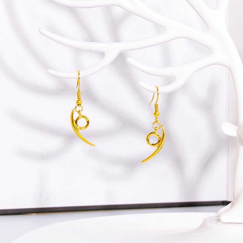 Mystic Orochimaru Hook Earrings  Unisex Anime-inspired Jewelry