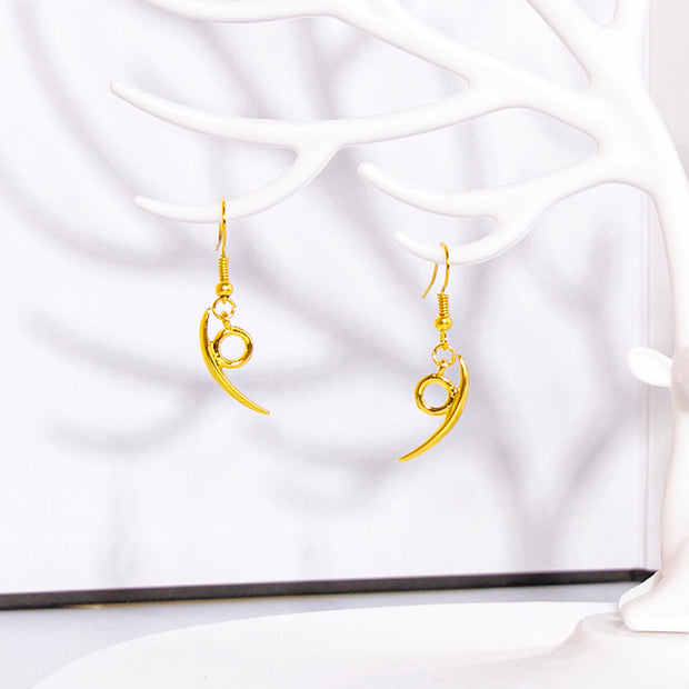 Mystic Orochimaru Hook Earrings: Unisex Anime-inspired Jewelry
