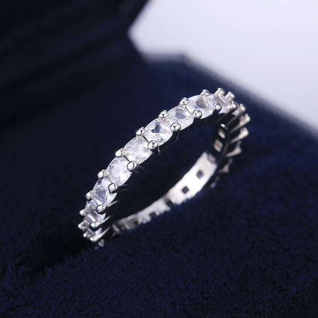 Elegant Silver Matching Rings Set