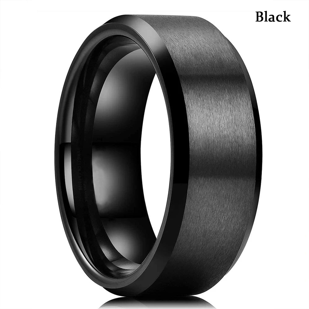 wedding band, band rings, wedding band rings, stainless steel rings, stainless steel wedding band, unisex rings, stainless steel wedding rings, mens band rings, matte wedding band
