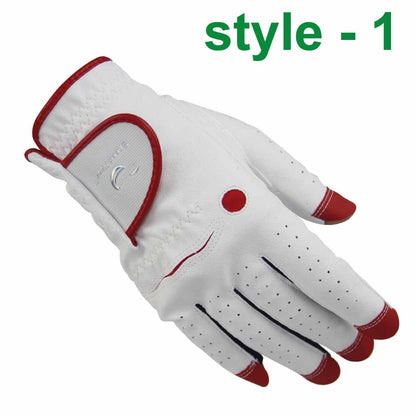 Atmungsaktive PU-Golf-Fingerlose Handschuhe