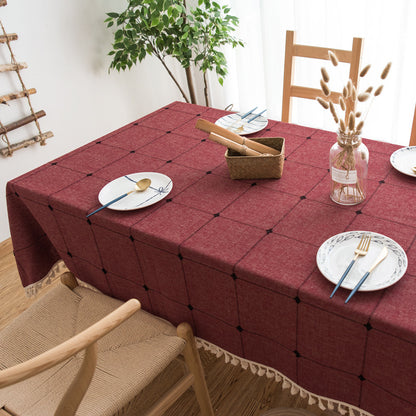 Elegant Tassel Coffee Tablecloth