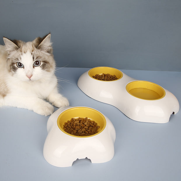 Egg-Shaped Pet Bowl - Cute Elevated Feeder