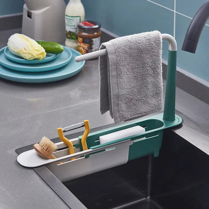 Telescopic Sink Rack & Drain Basket