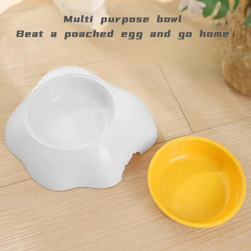 Egg-Shaped Pet Bowl - Cute Elevated Feeder