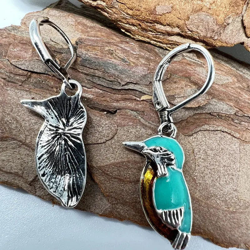 Elegant Turquoise Bird Earrings