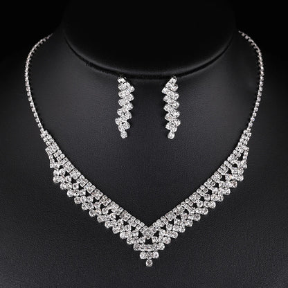 rhinestone necklace, necklace women, earrings women, jewelry set for women, rhinestone jewelry, necklace and earrings set, necklace set for women, earrings necklace set, chain earrings