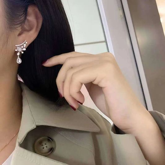 drop earrings, earrings women, cubic zirconia drop earrings, drop earrings for women, cubic zirconia earrings, zirconia drop earrings, cz drop earrings, drop earrings women