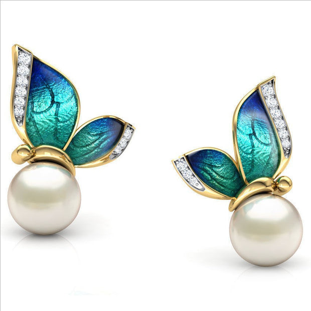Light Luxury Niche Design Rhinestone Earrings For Women
